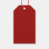 Personalized Merry Christmas | Red Plaid Bow Cadeaulabel (Achterkant)