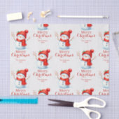 Personalized Merry Christmas Snowman Custom Year Tissuepapier (Craft)