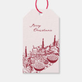 Personalized Merry Christmas Table Minimal Design Cadeaulabel (Voorkant)