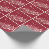 Personalized Merry Christmas Table Minimal Design Cadeaupapier (Hoek)