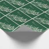 Personalized Merry Christmas Table Minimal Design Cadeaupapier (Hoek)