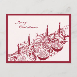 Personalized Merry Christmas Table Minimal Design Feestdagenkaart