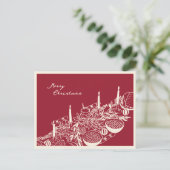 Personalized Merry Christmas Table Minimal Design Feestdagenkaart (Staand voorkant)