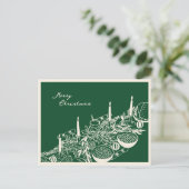 Personalized Merry Christmas Table Minimal Design Feestdagenkaart (Staand voorkant)