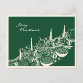 Personalized Merry Christmas Table Minimal Design Feestdagenkaart (Voorkant)