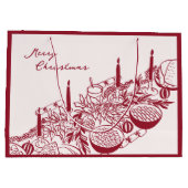 Personalized Merry Christmas Table Minimal Design Groot Cadeauzakje (Achterkant)