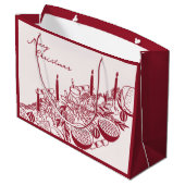 Personalized Merry Christmas Table Minimal Design Groot Cadeauzakje (Achterkant Gekanteld)