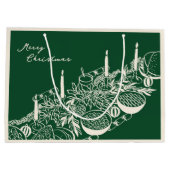 Personalized Merry Christmas Table Minimal Design  Groot Cadeauzakje (Achterkant)
