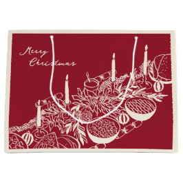 Personalized Merry Christmas Table Minimal Design Groot Cadeauzakje
