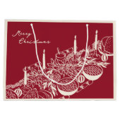 Personalized Merry Christmas Table Minimal Design  Groot Cadeauzakje (Achterkant)