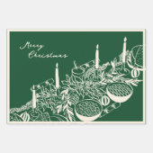 Personalized Merry Christmas Table Minimal Design Inpakpapier Vel (Voorkant 3)