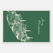 Personalized Merry Christmas Table Minimal Design Inpakpapier Vel (Voorkant 2)