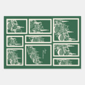 Personalized Merry Christmas Table Minimal Design Inpakpapier Vel (Voorkant)