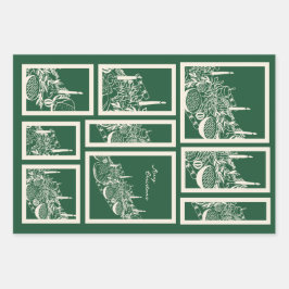 Personalized Merry Christmas Table Minimal Design  Inpakpapier Vel