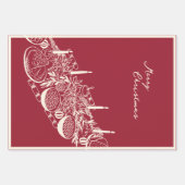 Personalized Merry Christmas Table Minimal Design Inpakpapier Vel (Voorkant 2)