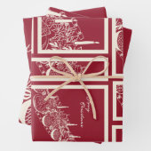 Personalized Merry Christmas Table Minimal Design  Inpakpapier Vel (In situ)