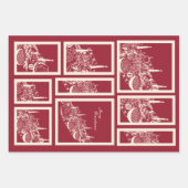 Personalized Merry Christmas Table Minimal Design Inpakpapier Vel (Voorkant)