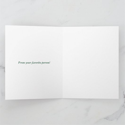 Personalized Merry Christmas Table Minimal Design Kaart (Binnen)