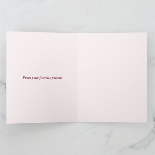 Personalized Merry Christmas Table Minimal Design  Kaart (Binnen)