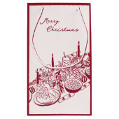 Personalized Merry Christmas Table Minimal Design Klein Cadeauzakje (Achterkant)