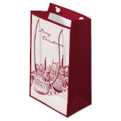 Personalized Merry Christmas Table Minimal Design Klein Cadeauzakje (Voorkant Gekanteld)