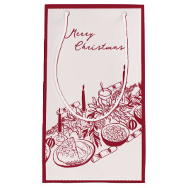 Personalized Merry Christmas Table Minimal Design Klein Cadeauzakje