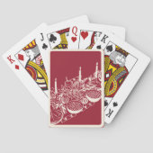 Personalized Merry Christmas Table Minimal Design Pokerkaarten (Achterkant)