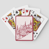 Personalized Merry Christmas Table Minimal Design  Pokerkaarten (Achterkant)