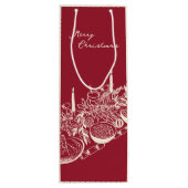 Personalized Merry Christmas Table Minimal Design Wijn Cadeautas (Achterkant)