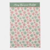 Personalized Merry Christmas Theedoek (Verticaal)