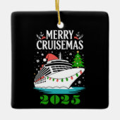 Personalized Merry Cruisemas Cruise Ship Family  Keramisch Ornament (Voorkant)