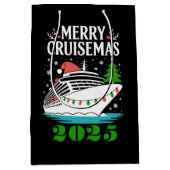 Personalized Merry Cruisemas Cruise Ship Family  Medium Cadeauzakje (Voorkant)