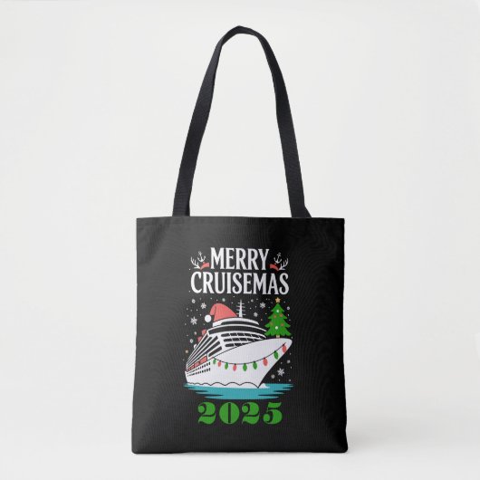 Personalized Merry Cruisemas Cruise Ship Family Tote Bag (Voorkant)