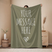 Personalized Message Cozy Blanket for Mom and Dad Fleece Deken