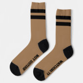 PERSONALIZED Message Socks Brown Sokken (Links)
