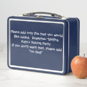 Personalized Metal Lunchbox - Ideal for Field Trip (In situ)