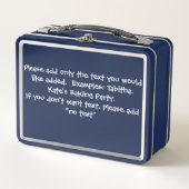 Personalized Metal Lunchbox - Ideal for Field Trip (Voorkant)