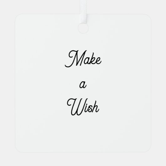 Personalized Metal Square Ornament (Achterkant)