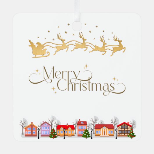 Personalized Metal Square Ornament (Voorkant)