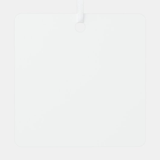 Personalized Metal Square Ornament – Square Shape (Achterkant)