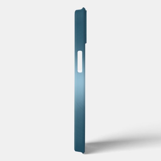 Personalized Metallic Radial Blue Texture Case-Mate iPhone Case (Achterkant / Rechts)