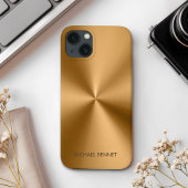 Personalized Metallic Radial Gold Texture Case-Mate iPhone Case