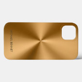Personalized Metallic Radial Gold Texture Case-Mate iPhone Case (Achterkant (horizontaal))