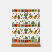 Personalized Mexican Fiesta Birthday Acryl Bord (Voorkant)