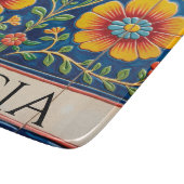 Personalized Mexican Tile Glass Cutting Board Snijplank (Hoek)