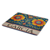 Personalized Mexican Tile Glass Cutting Board Snijplank (Hoek)