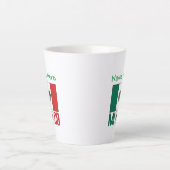 Personalized Mexico Flag Name Design Latte Mok (Voorkant)