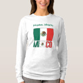 Personalized Mexico Flag T-shirt (Voorkant)