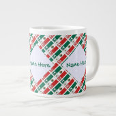 Personalized Mexico Flag Tiled Grote Koffiekop (Voorkant rechts)