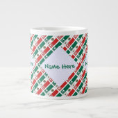 Personalized Mexico Flag Tiled Grote Koffiekop (Voorkant)